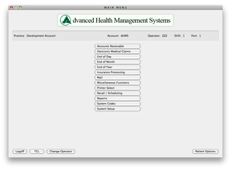 Advanced Health Management System AHMS Dashboard screenshot.