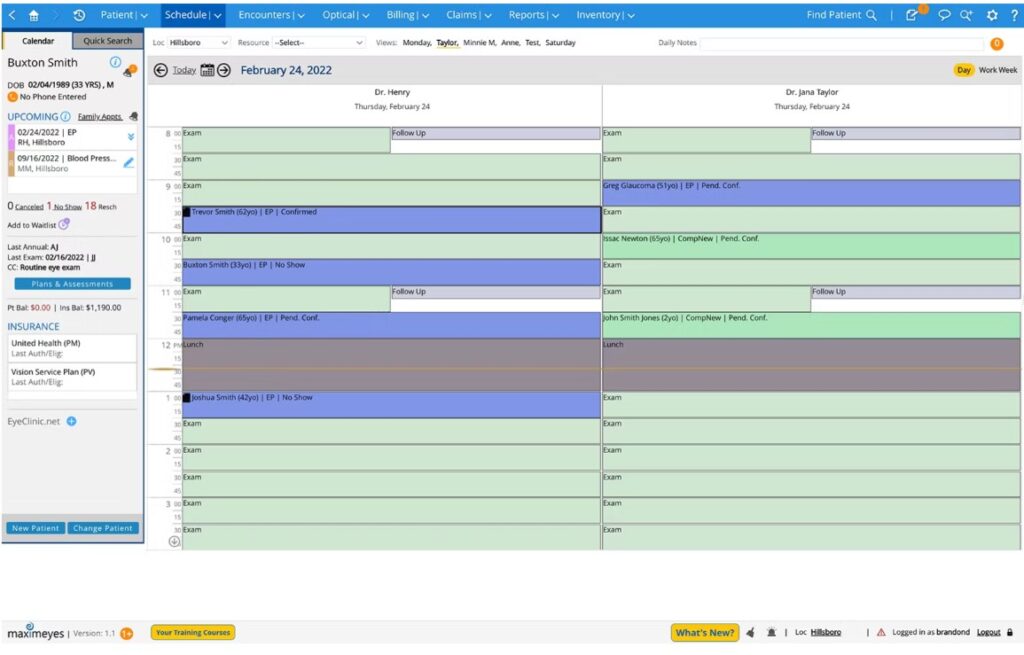 MaximEyes EHR Software EHR and Practice Management Software