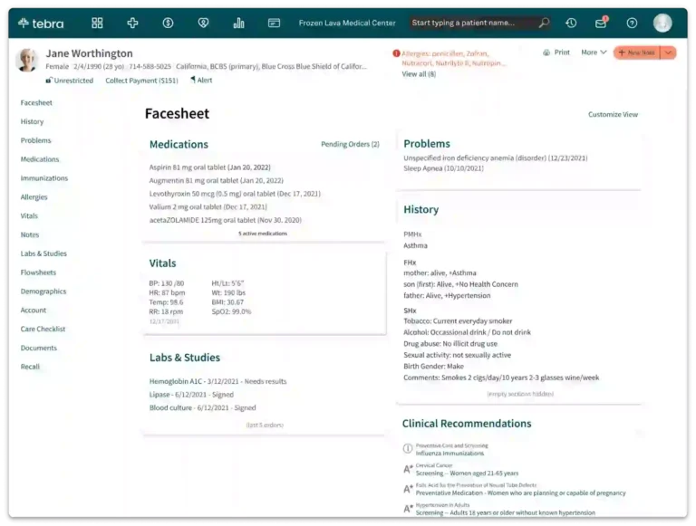 Tebra EMR Software and Practice Management (PM) Software- Electronic Prescription (eRx) demo screenshot
