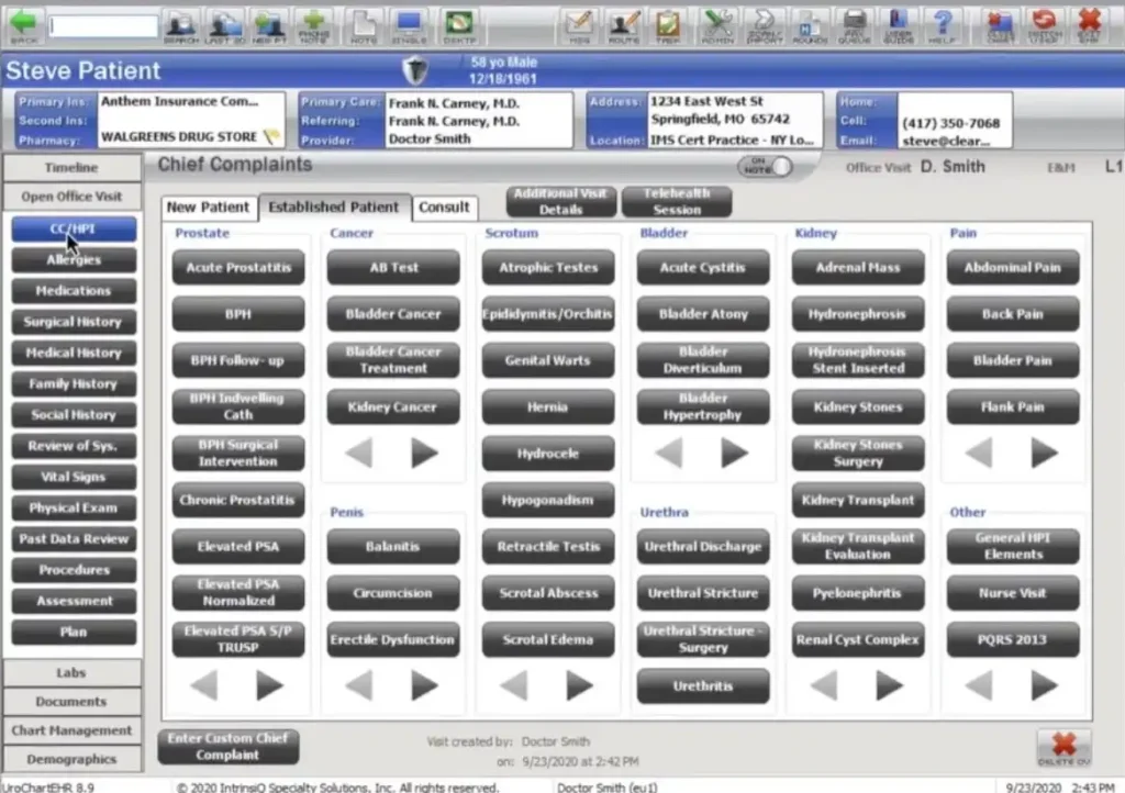 UroChart EHR Software By IntrinsiQ EHR and Practice Management Software