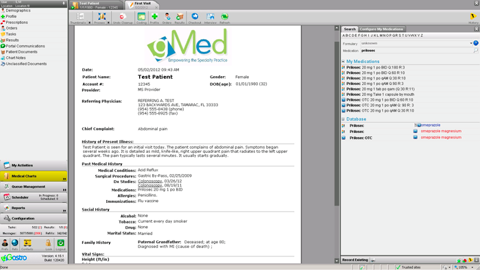 gGastro EHR Suite EHR and Practice Management Software