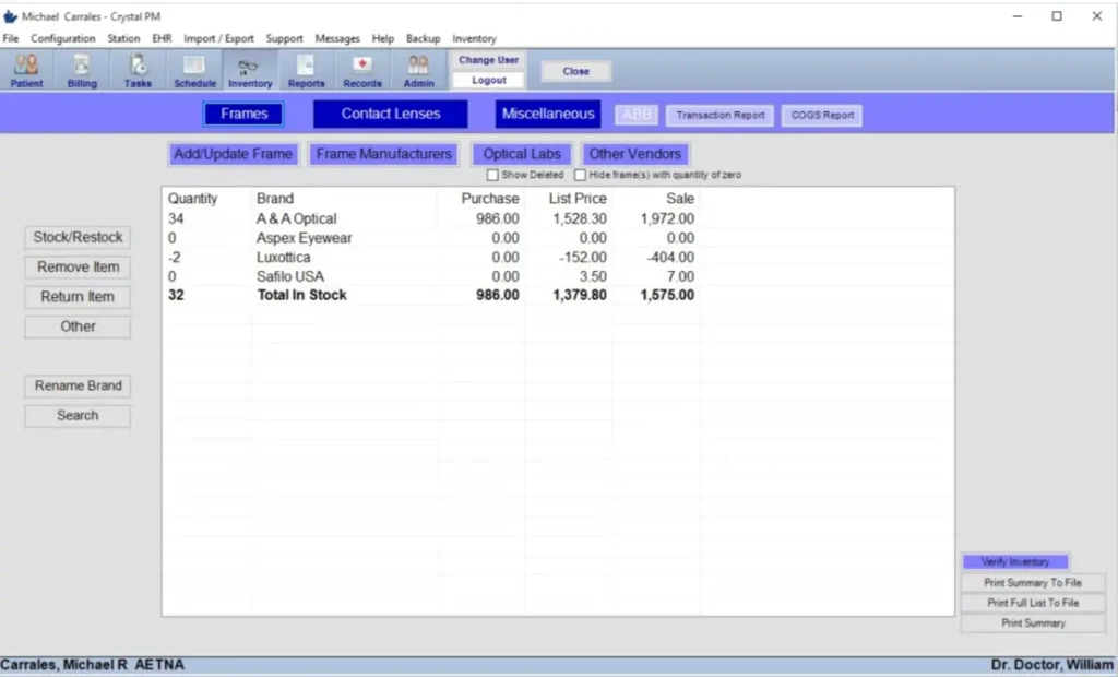 Crystal Practice Management Software EHR and Practice Management Software