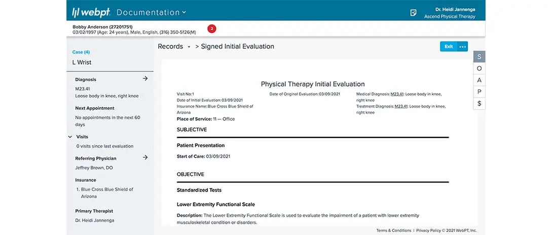 WebPT EMR Software EHR and Practice Management Software