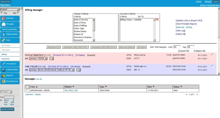EncounterWorks EMR software demo screenshot