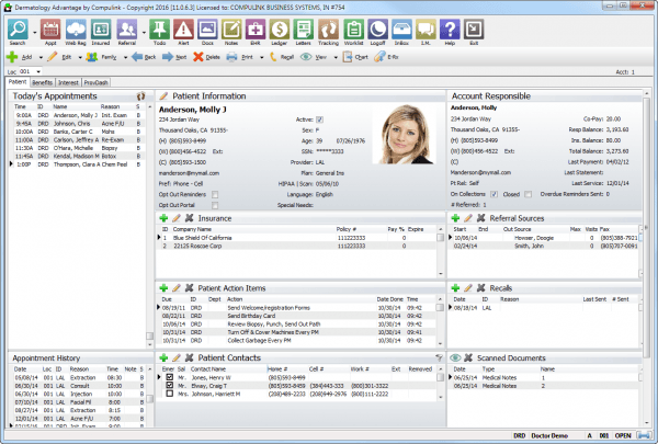 Compulink Dermatology Advantage EMR Software EHR and Practice Management Software