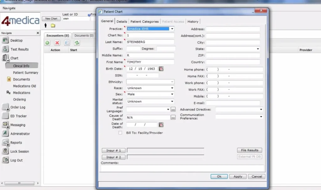 4Medica iEHR Software EHR and Practice Management Software
