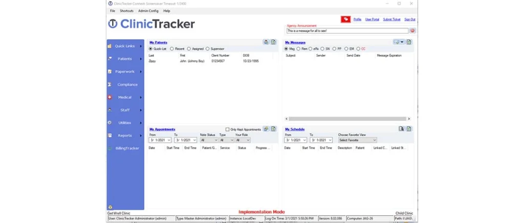 ClinicTracker Connect EHR Software EHR and Practice Management Software