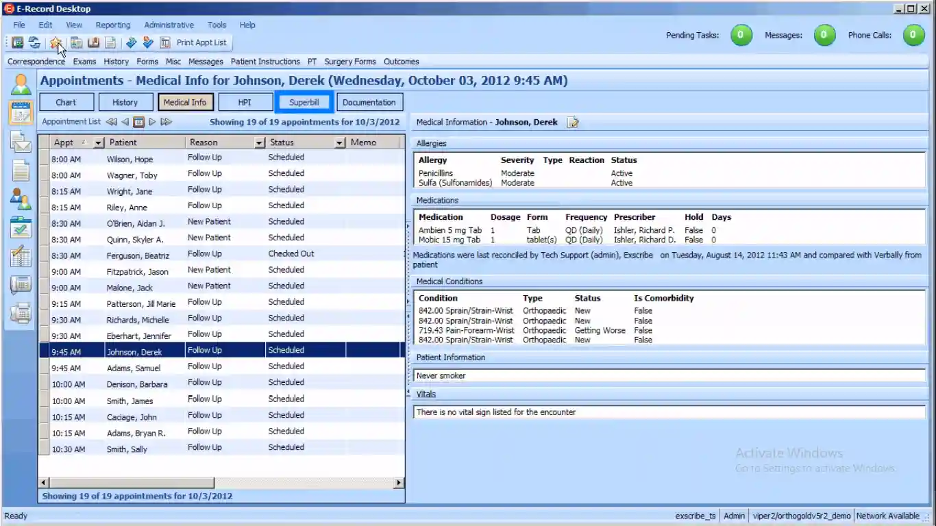Exscribe Orthopaedic Healthcare Solutions EHR and Practice Management Software