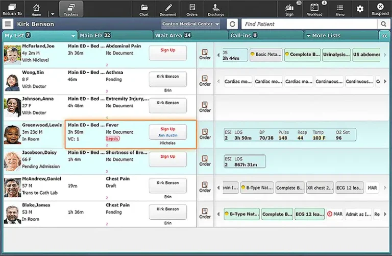 MEDITECH-EHR-Software-System-Patient-Tracker-Screen-with-Alert
