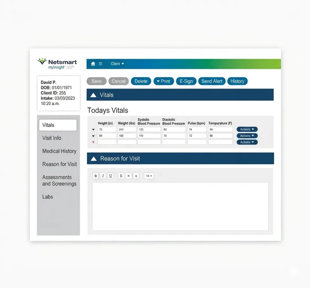 Netsmart myInsight EHR Software EHR and Practice Management Software