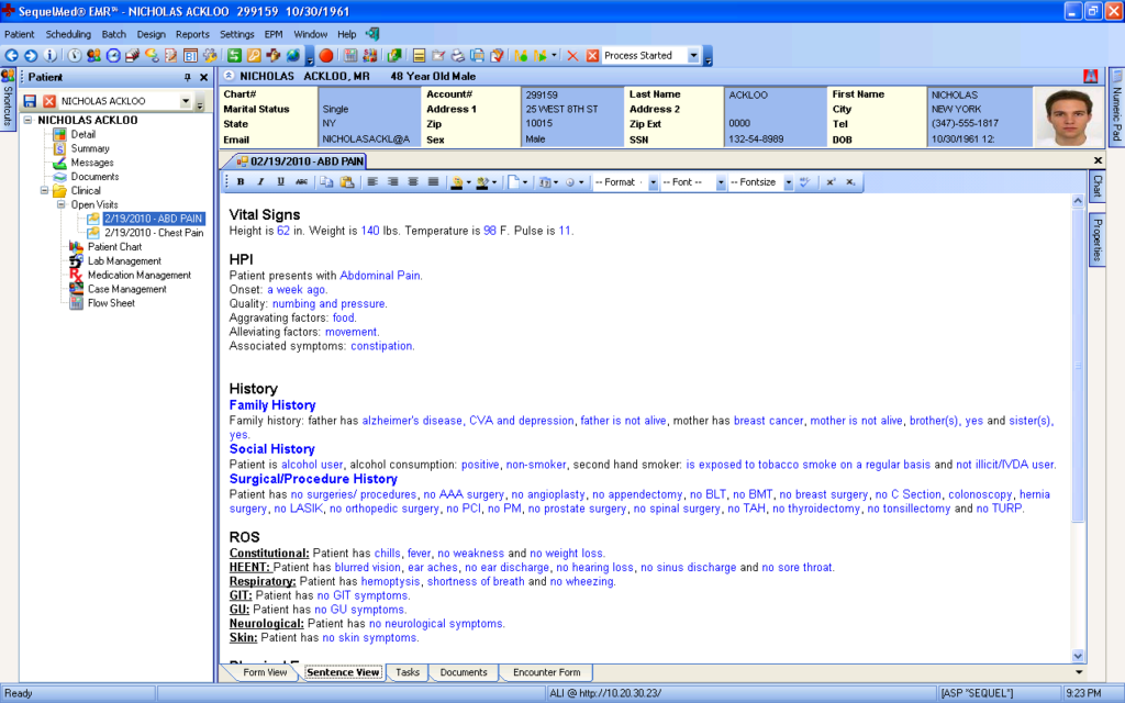 SequelMED EHR Software EHR and Practice Management Software