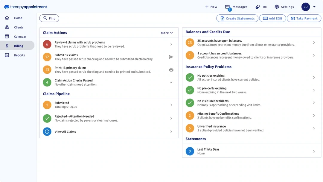 TherapyAppointment EMR Software EHR and Practice Management Software