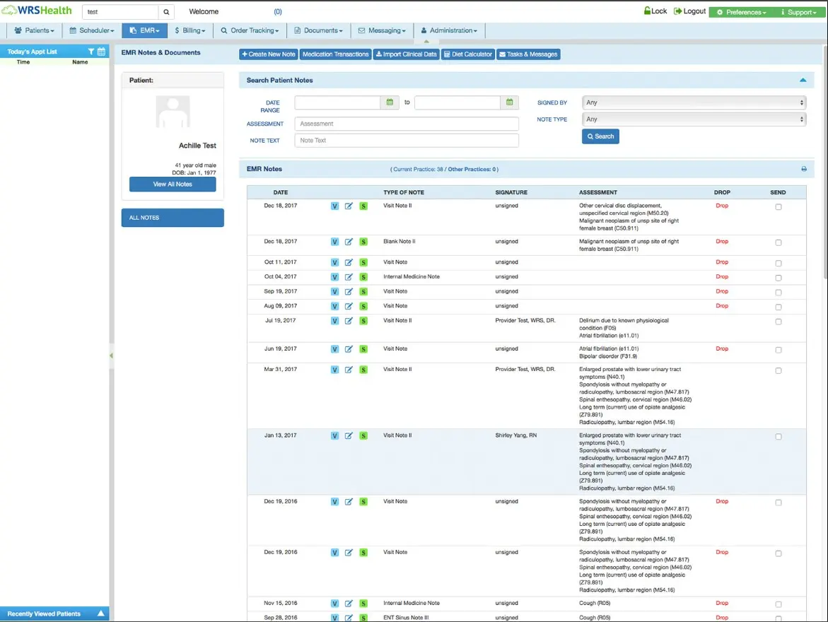 WRS Health EMR Software EHR and Practice Management Software