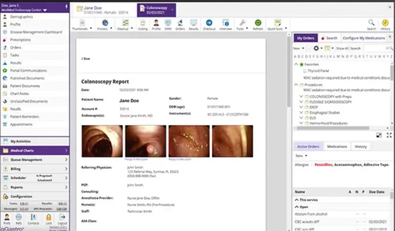 gGastro EHR Endoscopy Report Writer Software Medical Charts demo