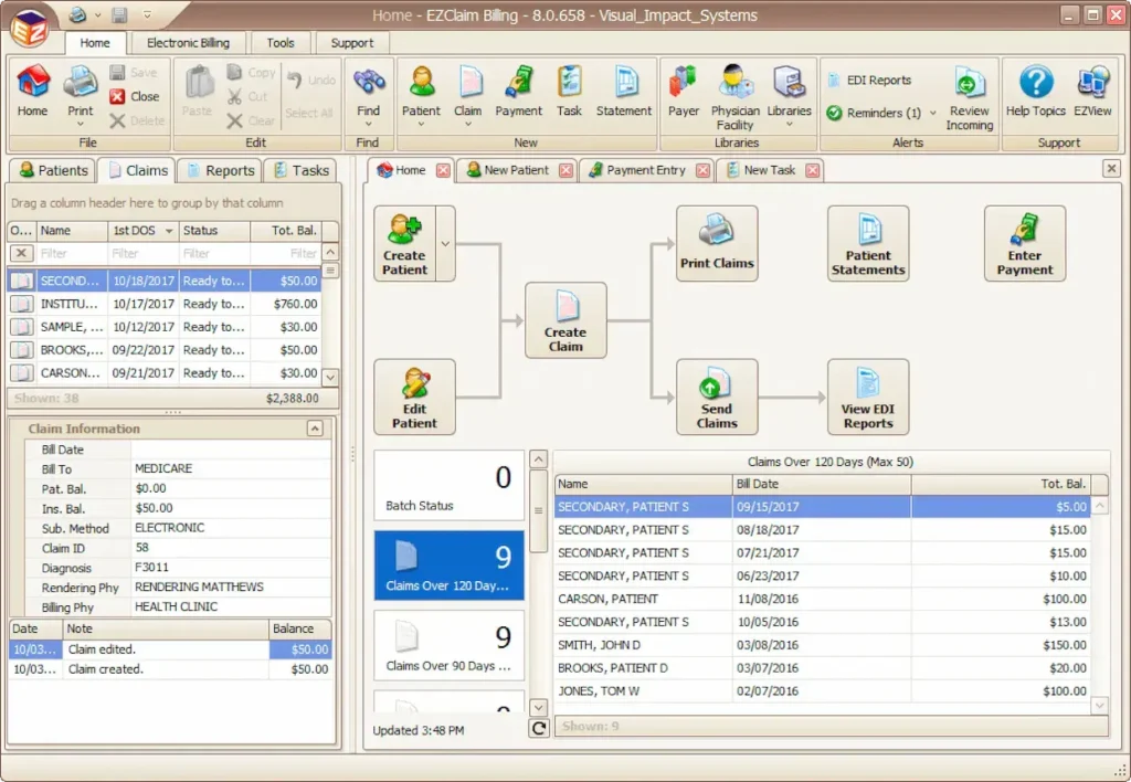 EZClaim Medical Billing Software EHR and Practice Management Software