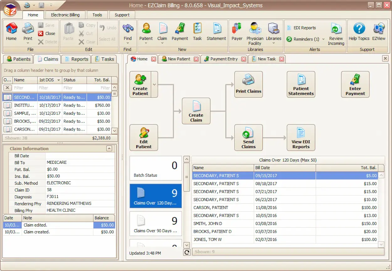 EZClaim Medical Billing Software EHR and Practice Management Software