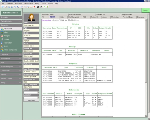 FirstEMR Software EHR and Practice Management Software