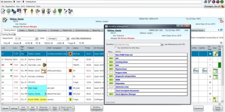Sunrise Ambulatory Care EHR Practice Management Software Toolbar
