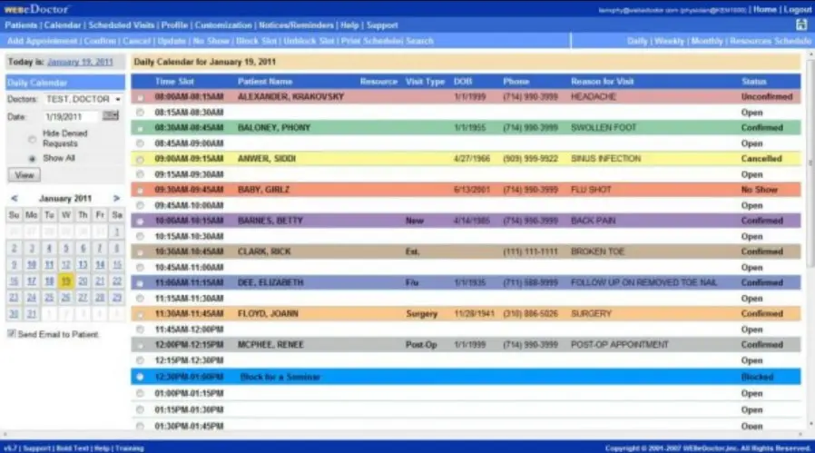 WEBeDoctor EMR Software EHR and Practice Management Software