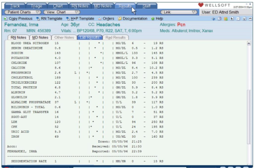 Wellsoft EDIS EMR Software EHR and Practice Management Software