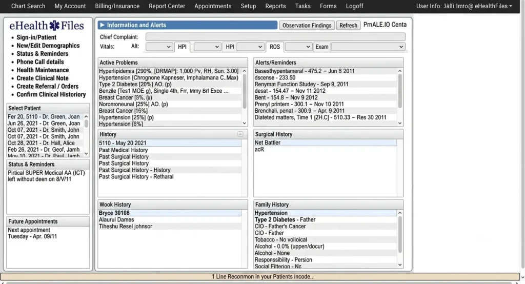 eHealth Files EHR Software EHR and Practice Management Software