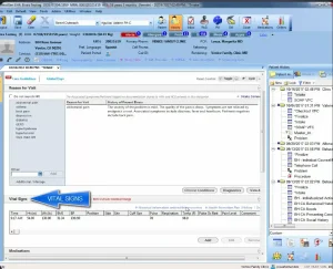 Dashboard view of NextGen EMR Software showing patient monitoring