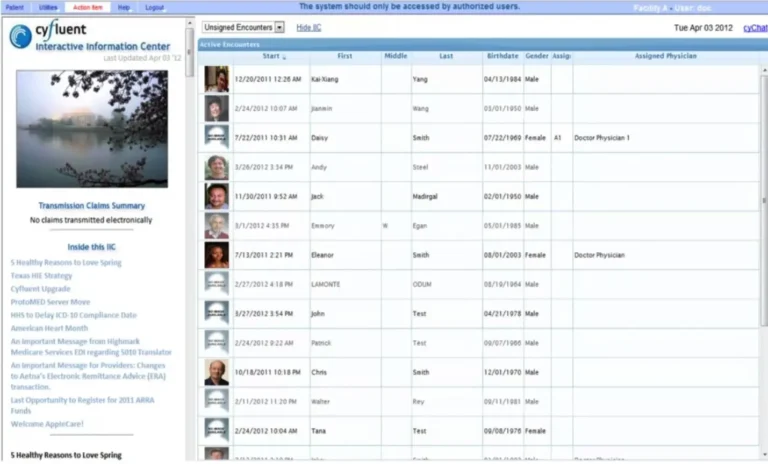 CyChart EHR Practice Management Software Claims Summary Demo