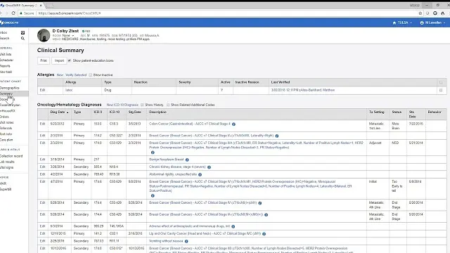 OncoEMR Software EHR and Practice Management Software