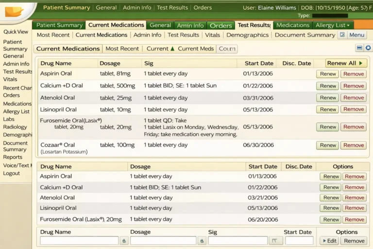 WebChart EMR Software - Practice Management Software - Medication dashboard