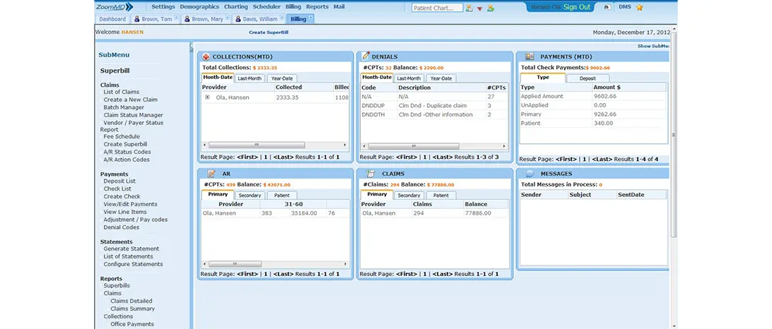 ZoomMD EHR Software EHR and Practice Management Software