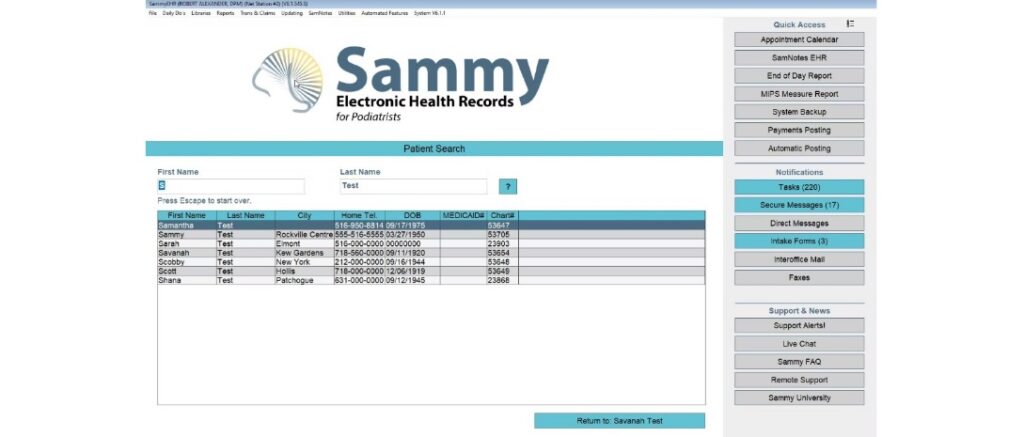 SammyEHR Software by ICS Software Ltd. EHR and Practice Management Software