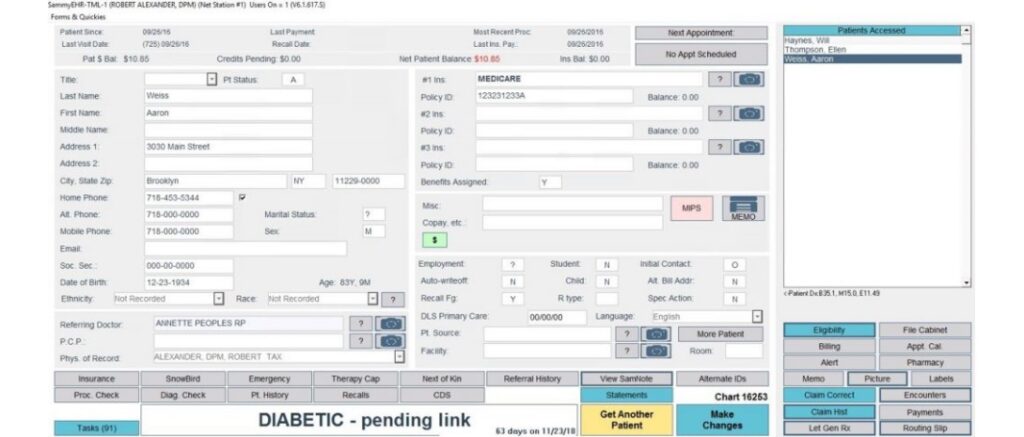 SammyEHR Software by ICS Software Ltd. EHR and Practice Management Software