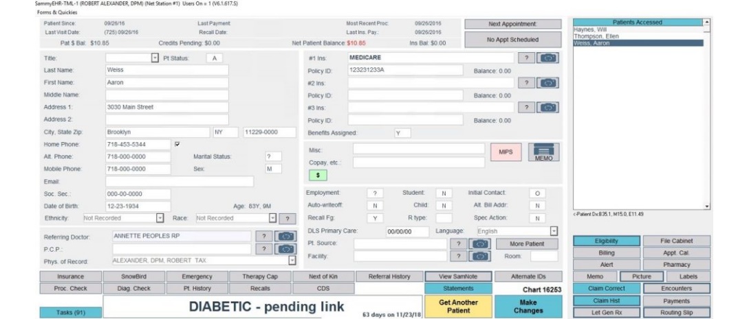 SammyEHR Software by ICS Software Ltd. EHR and Practice Management Software