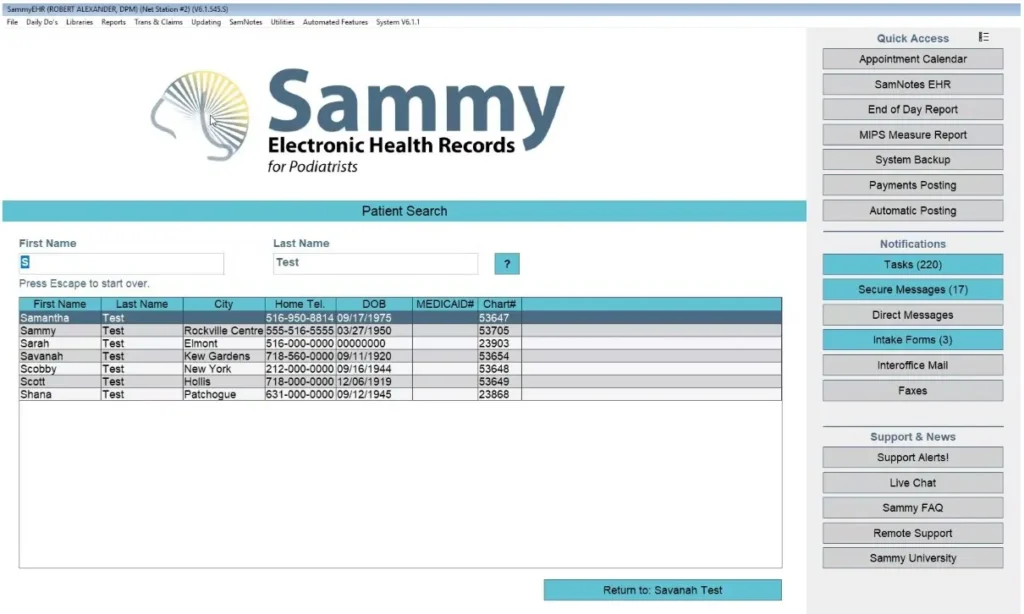 SammyEHR Software by ICS Software Ltd. EHR and Practice Management Software