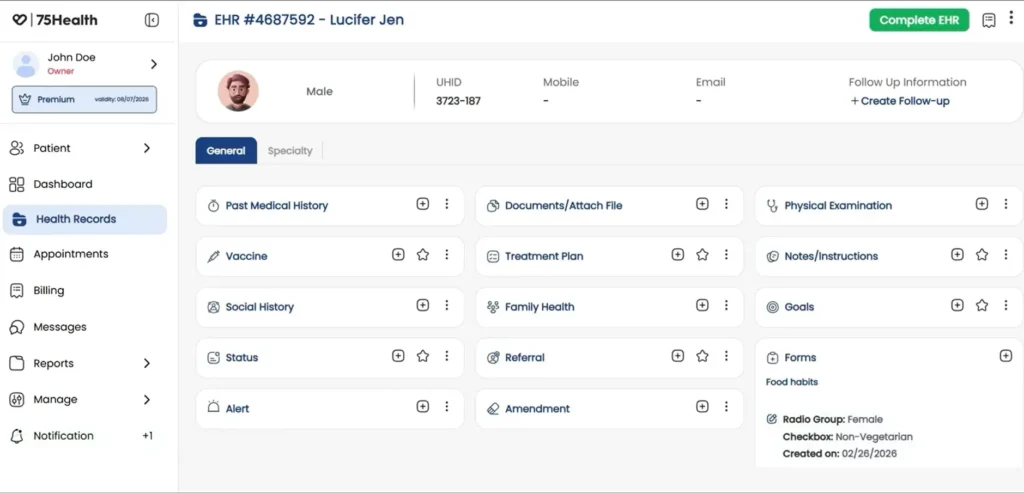 75Health EHR Software EHR and Practice Management Software