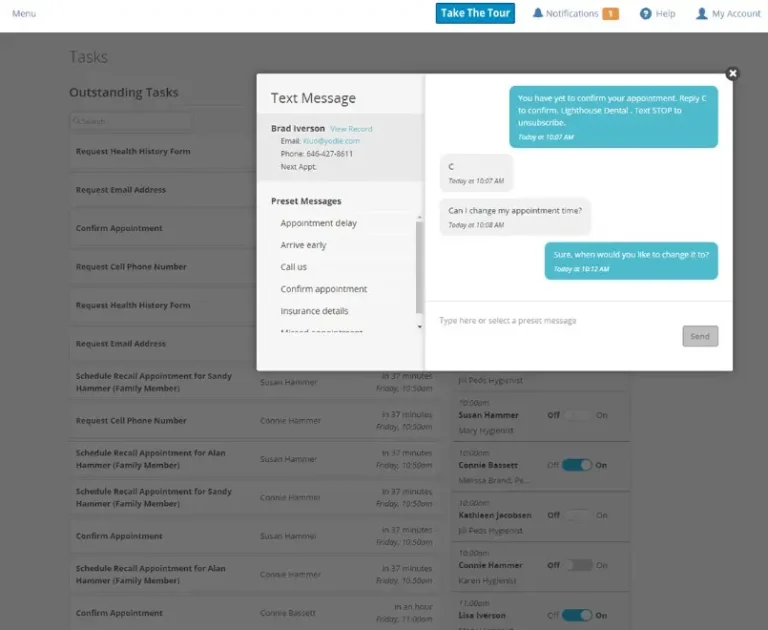 Lighthouse-360-PM-Software-EMR-Software-Messages-Demo