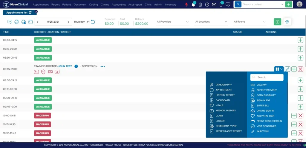 NovoClinical EHR Software EHR and Practice Management Software