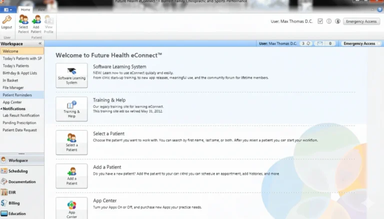 Future Health SmartCloud EMR Software and PM software.
