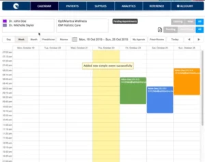 Optimantra EMR Practice Management Software Calendar