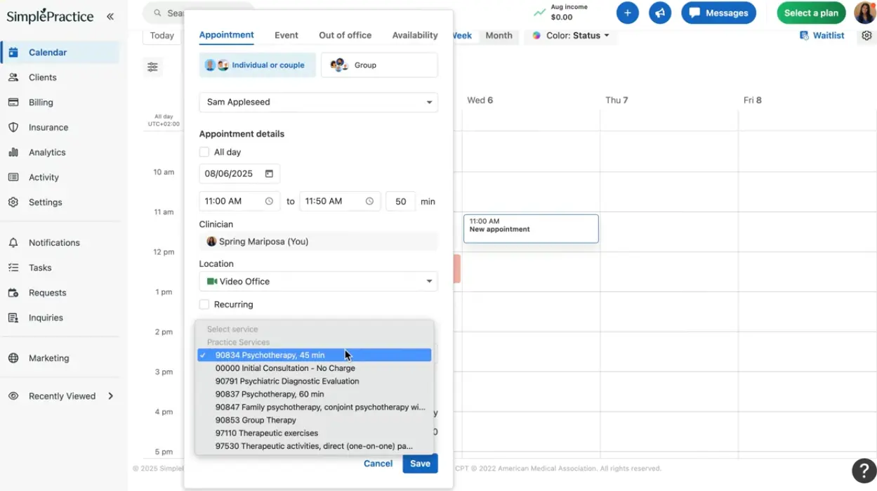 SimplePractice Practice Management Software EHR and Practice Management Software