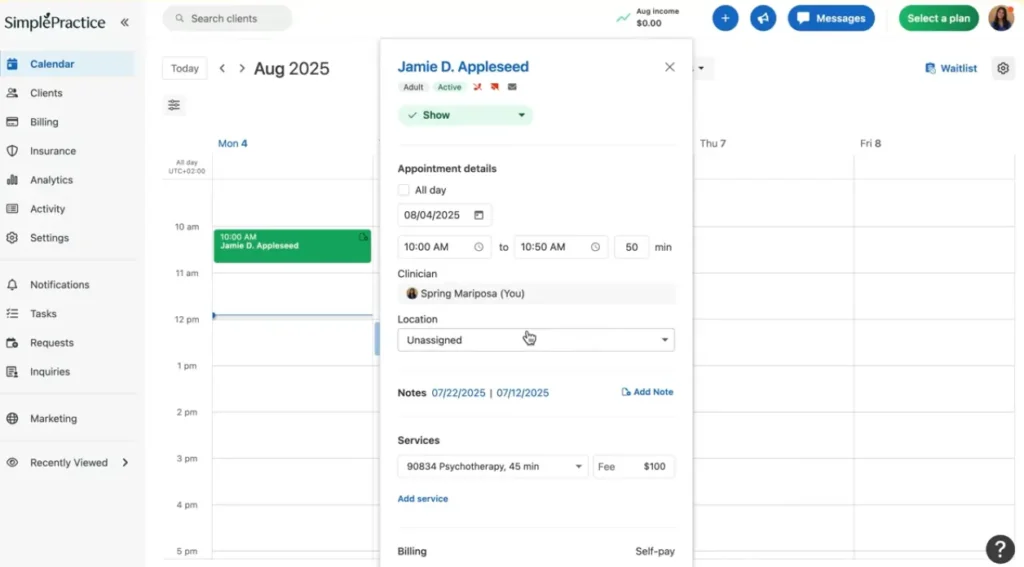 SimplePractice Practice Management Software EHR and Practice Management Software