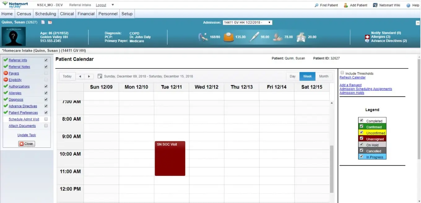 Netsmart myUnity Home Health & Hospice Software EHR and Practice Management Software