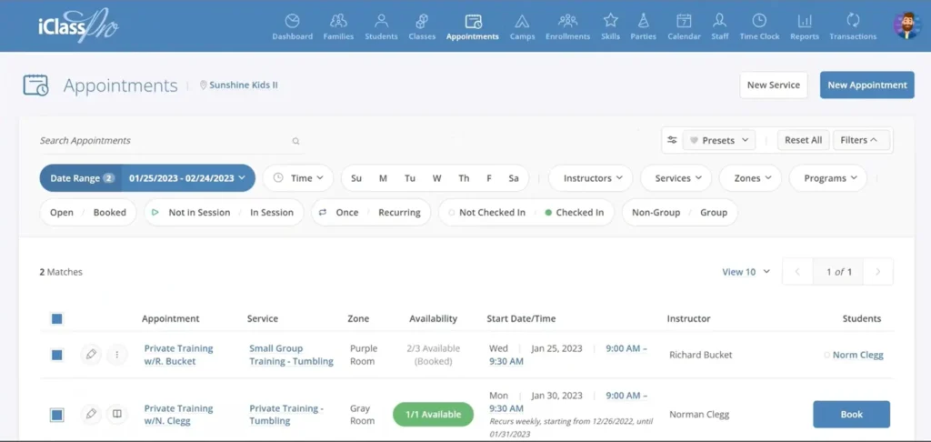 iClassPro Class Management Software EHR and Practice Management Software