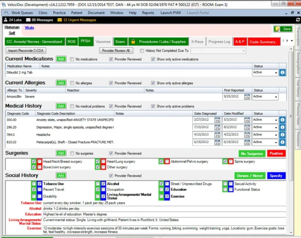 VelociDoc EMR Software EHR and Practice Management Software