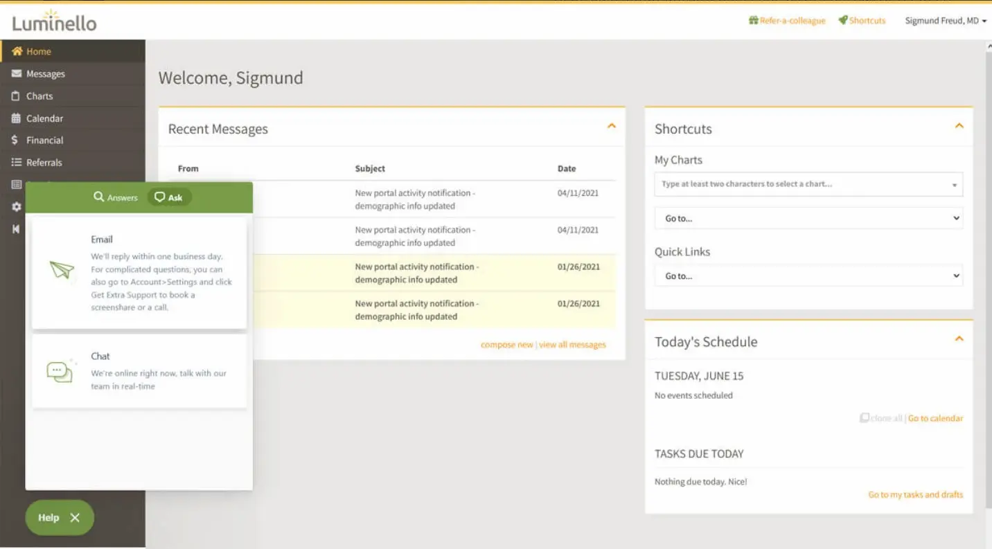 Luminello EMR Software EHR and Practice Management Software