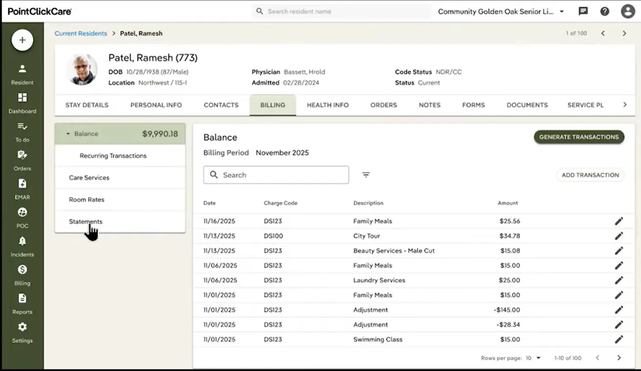 PointClickCare EMR Software EHR and Practice Management Software