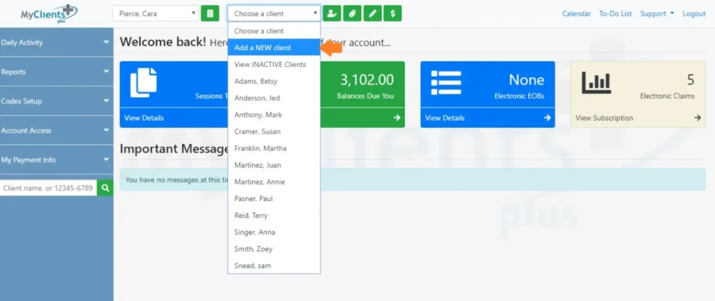 My Clients Plus EHR Software EHR and Practice Management Software