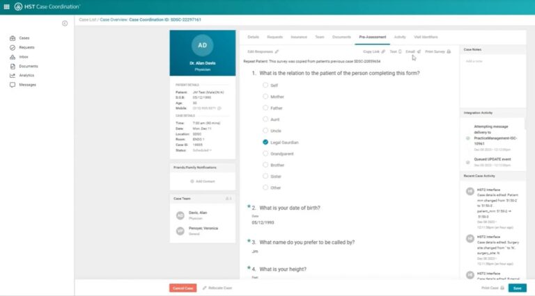 HST Pathways EMR Ambulatory Surgery Centers Software Patient Details