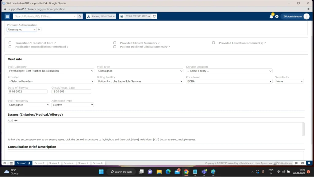 Blue EHR Software EHR and Practice Management Software
