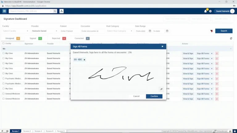 Behavioral-Health-EMR-by-blueBriX-Practice-Management-Software-Signature-Dashboard